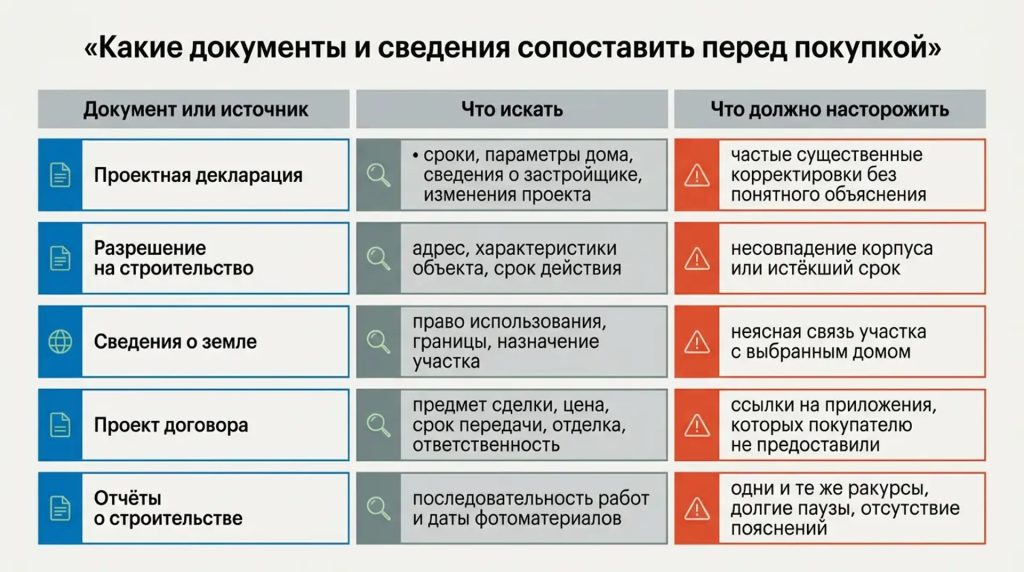 Какие документы и сведения сопоставить перед покупкой